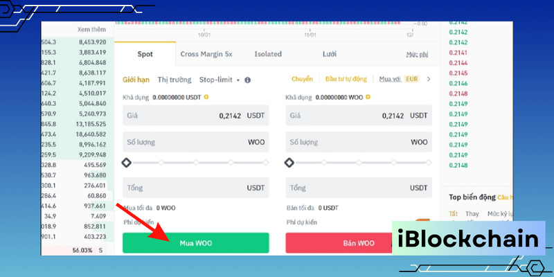 Cách mua Token WOO trên sàn Binance