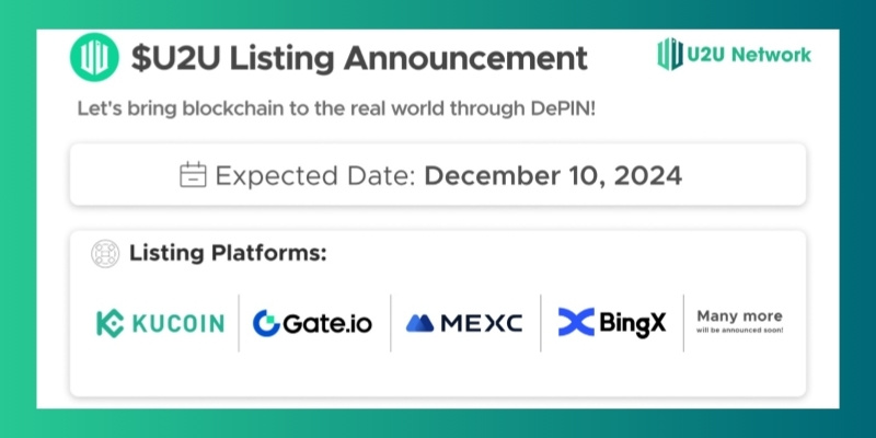 U2U listing trên các sàn giao dịch nào?